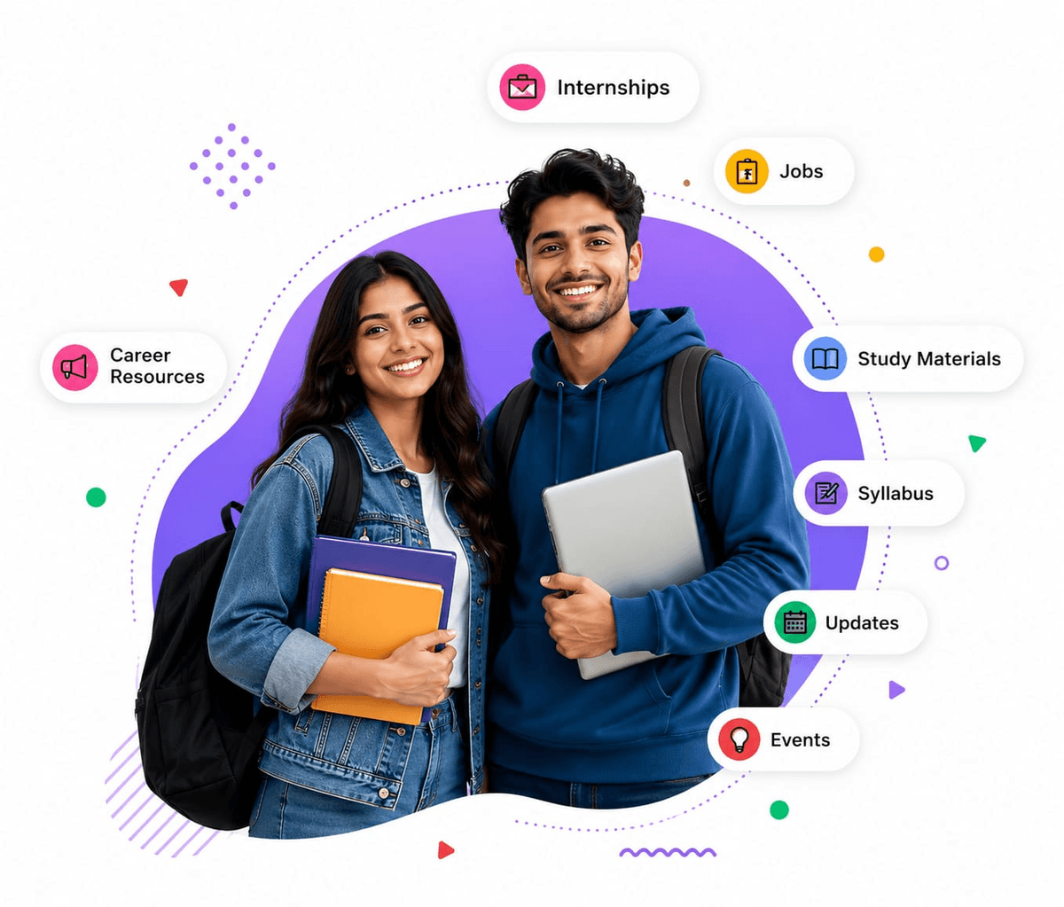 Students studying